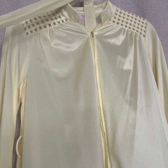 Vintage Maidenform Womens Small‎ Sheer Nightgown Full Zip Small Yellow - Picture 2 of 9